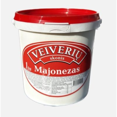 Majonezas 35 % VEIVERIŲ, be konservantų, 1 kg